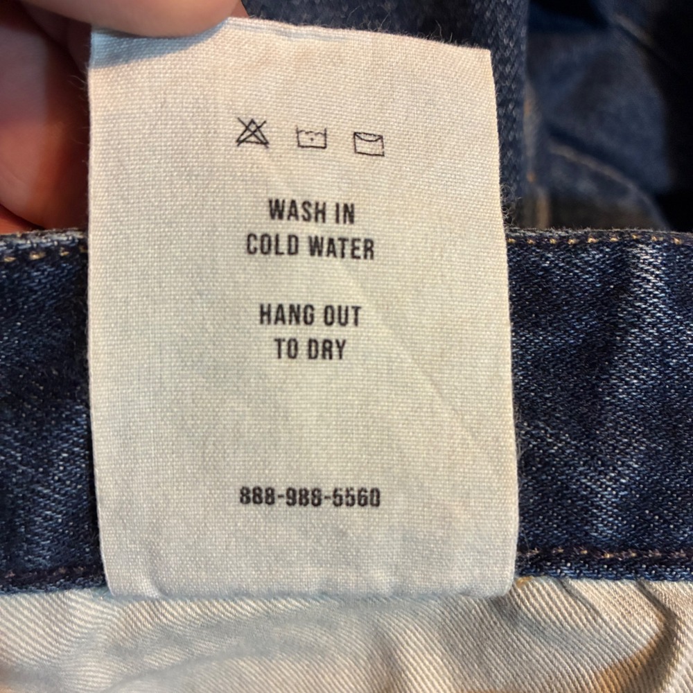 Buck Mason Maverick Slim Jeans Mens 33x34 [Fits 33x33] Button Fly Double Dipped - Picture 16 of 16